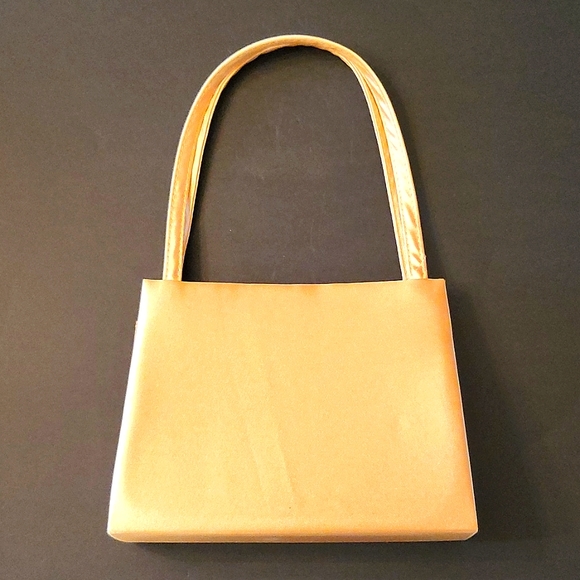 ✨HOST PICK!✨ Vintage Satin Evening Clutch, Gold with Sequins & Beads - Picture 3 of 10